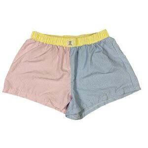 SHEIN Curve Women's Plus‎ 2XL Striped Colorblock Shorts Multicolor